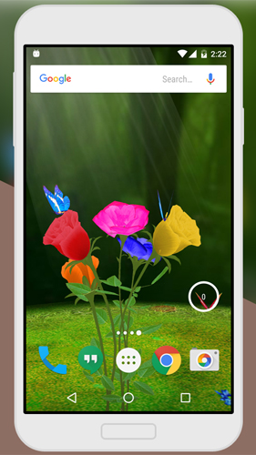 Screenshots of the live wallpaper Rose 3D by Live Wallpaper for Android phone or tablet.