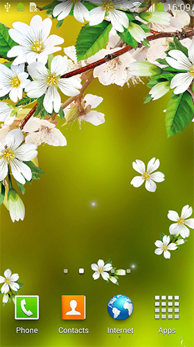 Screenshots of the live wallpaper Sakura by BlackBird Wallpapers for Android phone or tablet.