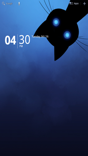 Screenshots of the live wallpaper Sneaky Cat for Android phone or tablet.