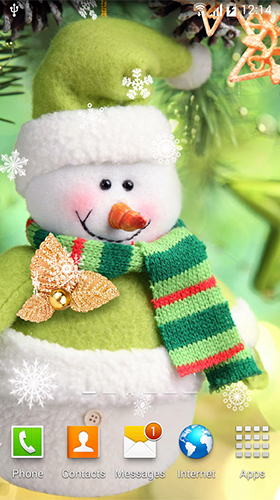 Screenshots of the live wallpaper Snowman by BlackBird Wallpapers for Android phone or tablet.