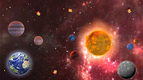 Screenshots of the live wallpaper Solar system 3D by EziSol - Free Android Apps for Android phone or tablet.