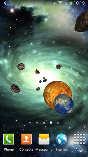 Screenshots of the live wallpaper Space 3D by Amax LWPS for Android phone or tablet.