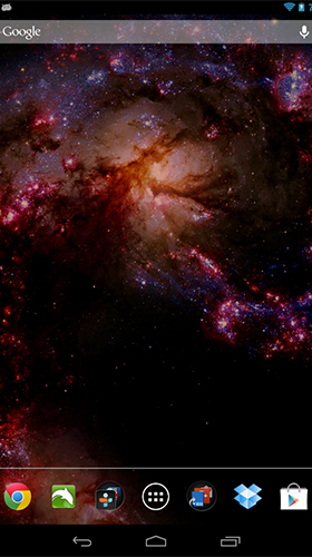 Screenshots of the live wallpaper Space galaxy 3D by SoundOfSource for Android phone or tablet.