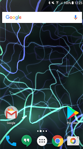 Screenshots of the live wallpaper Spirly for Android phone or tablet.