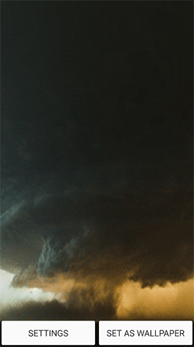 Screenshots of the live wallpaper Storm sounds for Android phone or tablet.