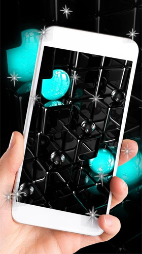 Screenshots of the live wallpaper Tech neon glass ball for Android phone or tablet.