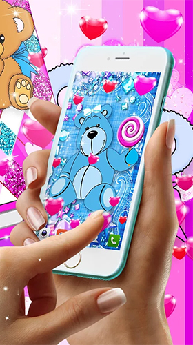 Screenshots of the live wallpaper Teddy bear by High quality live wallpapers for Android phone or tablet.
