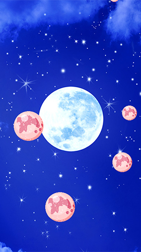 Screenshots of the live wallpaper The Moon for Android phone or tablet.
