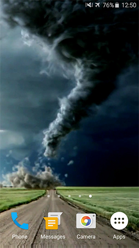 Screenshots of the live wallpaper Tornado by Video Themes Pro for Android phone or tablet.
