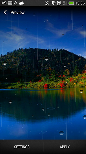 Screenshots of the live wallpaper Water drop by Live Wallpaper HD 3D for Android phone or tablet.