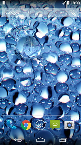 Screenshots of the live wallpaper Water drop for Android phone or tablet.