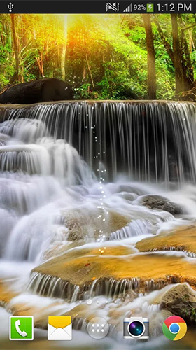 Screenshots of the live wallpaper Waterfall by Live wallpaper HD for Android phone or tablet.