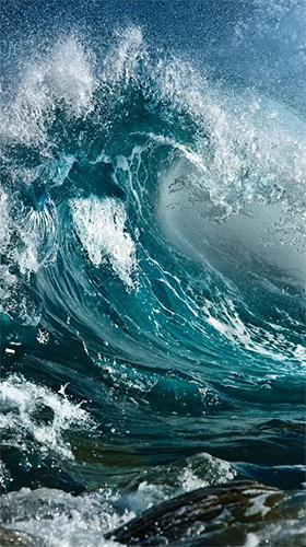Screenshots of the live wallpaper Waves by Creative Factory Wallpapers for Android phone or tablet.
