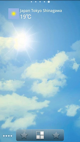 Screenshots of the live wallpaper Weather sky for Android phone or tablet.