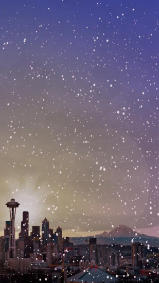 Screenshots of the live wallpaper Winter Cities for Android phone or tablet.
