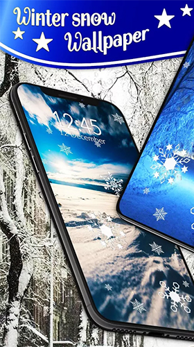 Screenshots of the live wallpaper Winter snow by 3D HD Moving Live Wallpapers Magic Touch Clocks for Android phone or tablet.