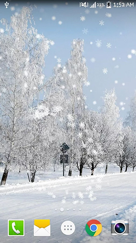 Screenshots of the live wallpaper Winter snow by live wallpaper HongKong for Android phone or tablet.