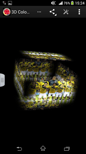 Screenshots of the live wallpaper 3D Colombia football for Android phone or tablet.