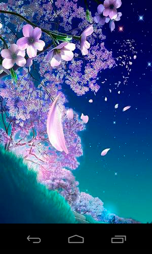 Screenshots of the live wallpaper 3D sakura magic for Android phone or tablet.