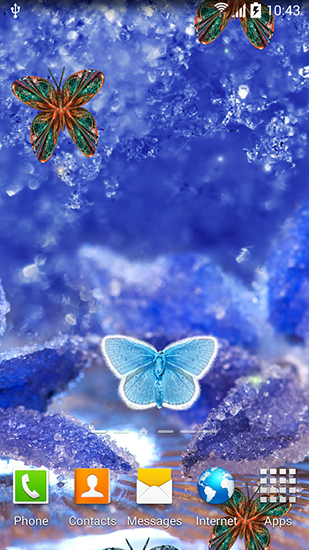 Screenshots of the live wallpaper Abstract butterflies for Android phone or tablet.