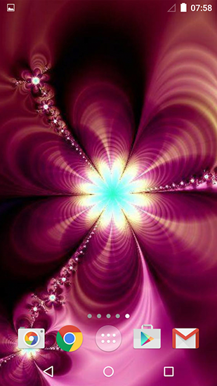 Screenshots of the live wallpaper Abstract flower for Android phone or tablet.
