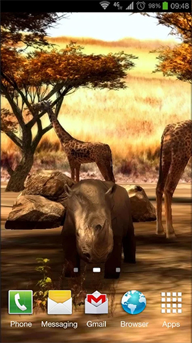 Full version of Android apk livewallpaper Africa 3D for tablet and phone.