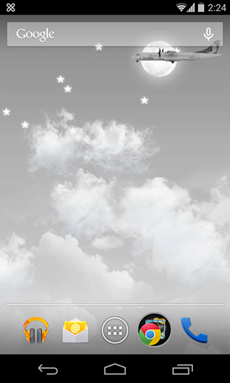Screenshots of the live wallpaper Airplanes by Candycubes for Android phone or tablet.