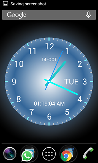 Screenshots of the live wallpaper Analog clock for Android phone or tablet.