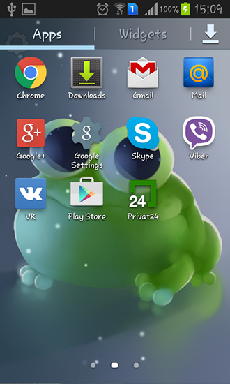 Screenshots of the live wallpaper Apple frog for Android phone or tablet.