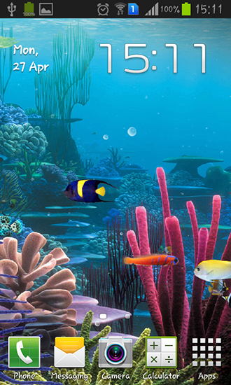 Screenshots of the live wallpaper Aquarium by Cowboys for Android phone or tablet.