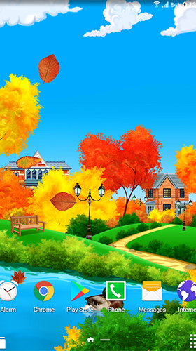 Full version of Android apk livewallpaper Autumn sunny day for tablet and phone.