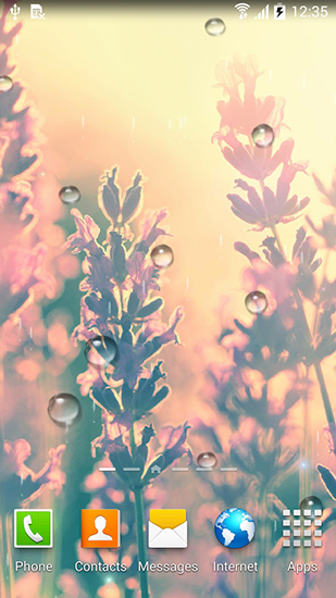 Screenshots of the live wallpaper Autumn flowers for Android phone or tablet.