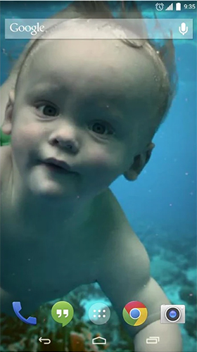 Full version of Android apk livewallpaper Baby floats for tablet and phone.