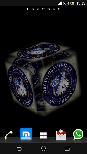 Screenshots of the live wallpaper Ball 3D: Millonarios for Android phone or tablet.