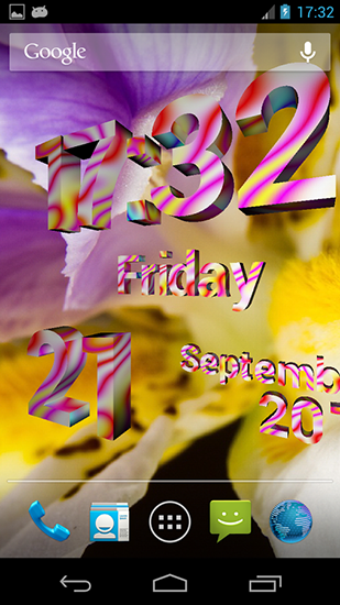 Screenshots of the live wallpaper Best clock 3D for Android phone or tablet.