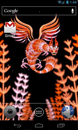 Screenshots of the live wallpaper Bestiary for Android phone or tablet.