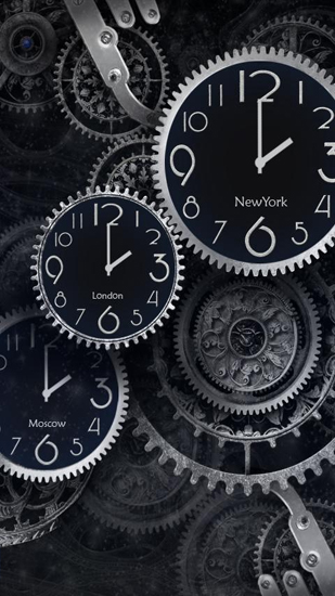 Full version of Android apk livewallpaper Black Clock for tablet and phone.
