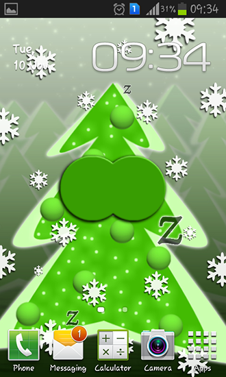Screenshots of the live wallpaper Blicky: Xmas for Android phone or tablet.