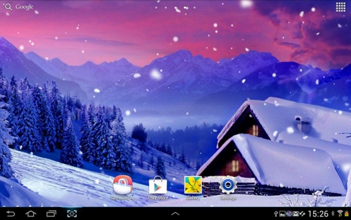 Screenshots of the live wallpaper Blizzard for Android phone or tablet.