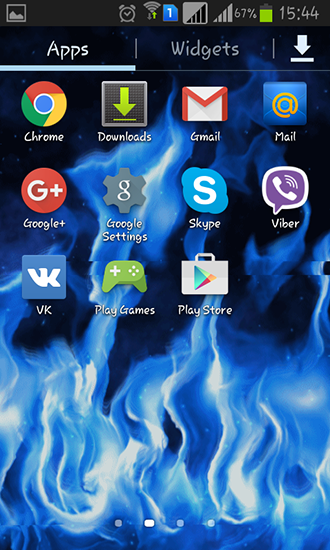 Screenshots of the live wallpaper Blue flame for Android phone or tablet.