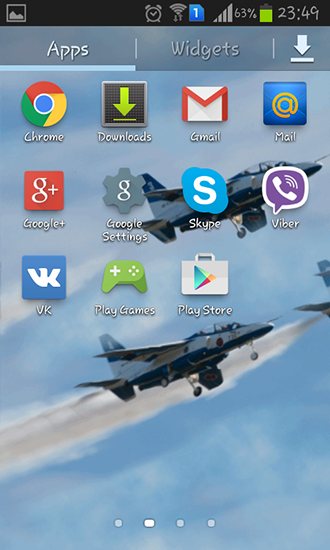 Screenshots of the live wallpaper Blue impulse for Android phone or tablet.