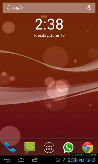 Screenshots of the live wallpaper Bokeh 3D for Android phone or tablet.