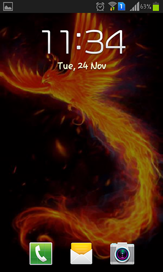 Screenshots of the live wallpaper Bright bird for Android phone or tablet.