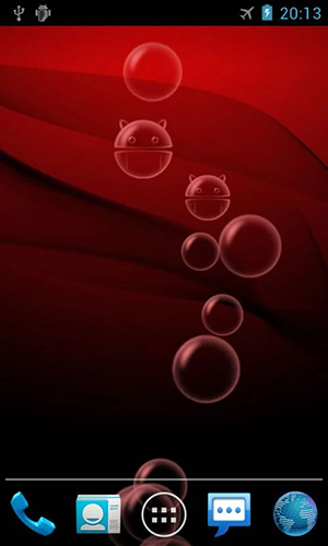 Screenshots of the live wallpaper Bubble by Xllusion for Android phone or tablet.