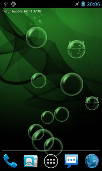 Screenshots of the live wallpaper Bubble live wallpaper for Android phone or tablet.