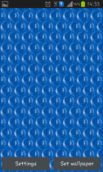 Screenshots of the live wallpaper Bubble wrap for Android phone or tablet.