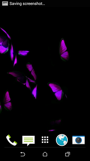 Screenshots of the live wallpaper Butterfly 3D by Harvey Wallpaper for Android phone or tablet.