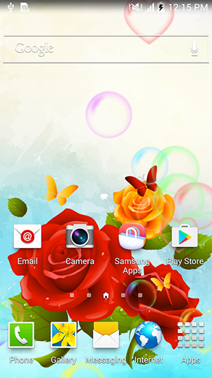 Screenshots of the live wallpaper Candy love crush for Android phone or tablet.