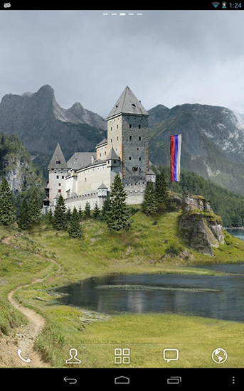 Screenshots of the live wallpaper Castle for Android phone or tablet.