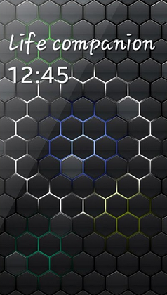 Screenshots of the live wallpaper Cells for Android phone or tablet.